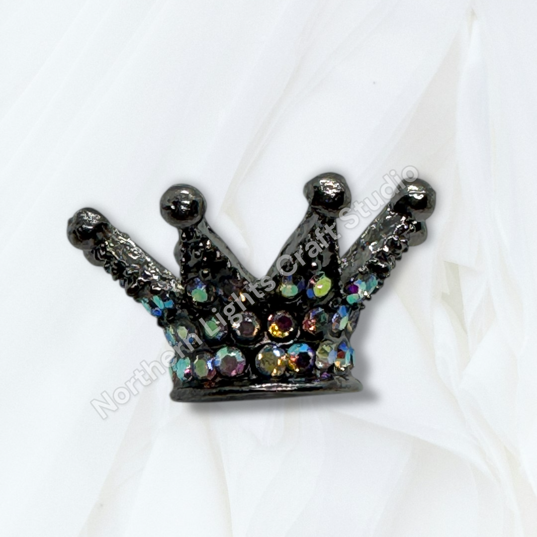 Large Metal Alloy AB/Colorful Crown Beads - 5pc. - You choose color