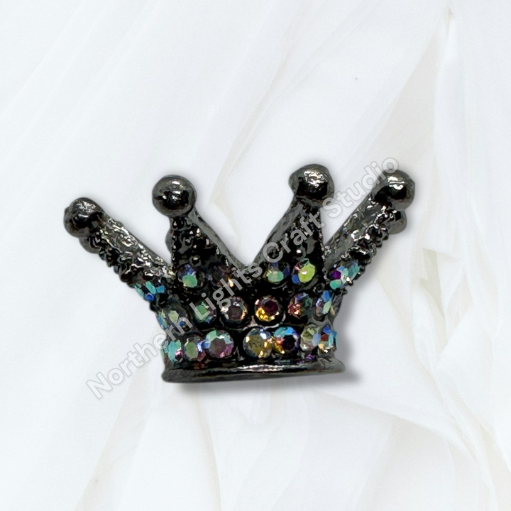 Large Metal Alloy AB/Colorful Crown Beads - 5pc. - You choose color