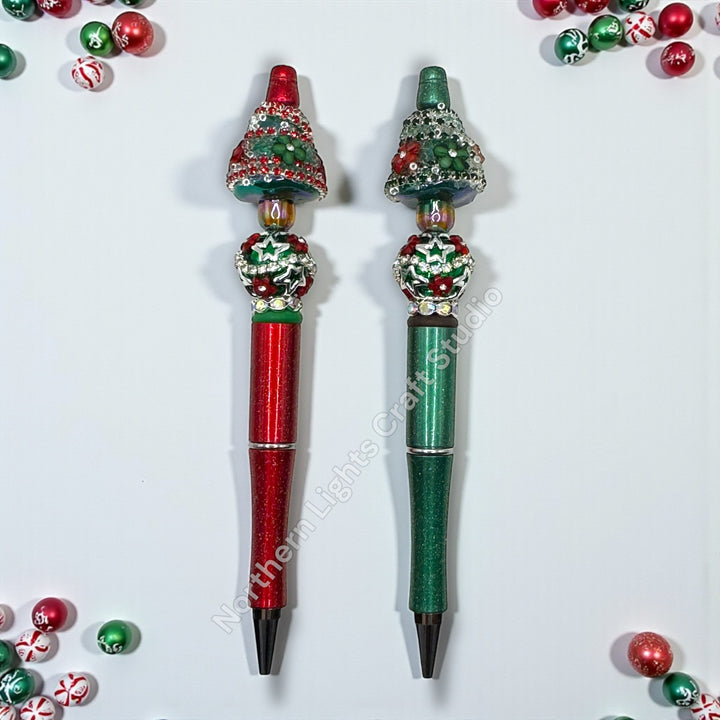 3D Sugar Tree Acrylic Focal Beaded Christmas Pen