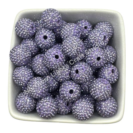 Lilac Rhinestone Beads-16mm - 10pc.