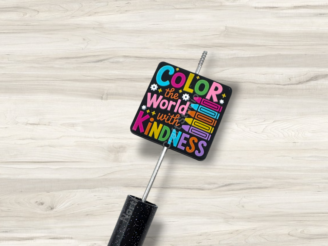Color the World With Kindness Silicone Focal Bead