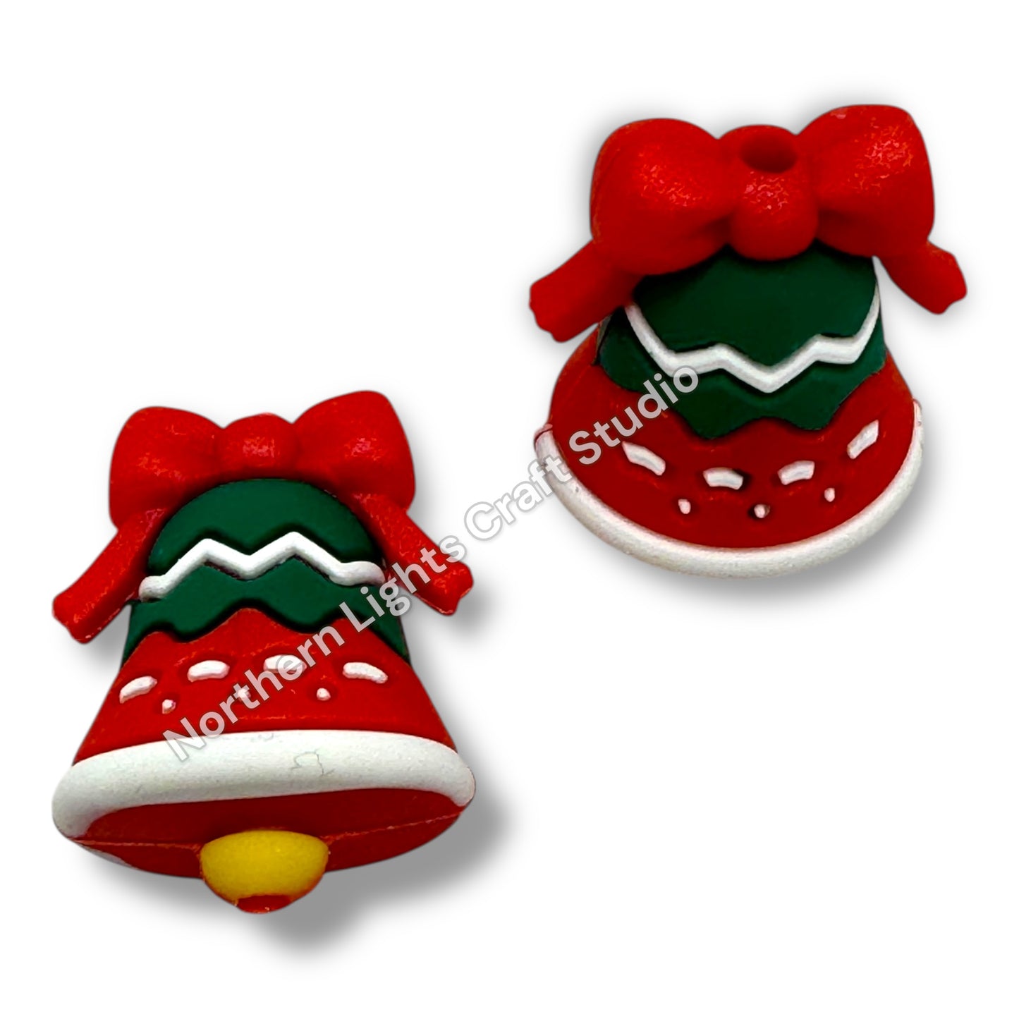 3D Christmas Silicone Focal Beads   - 1 piece