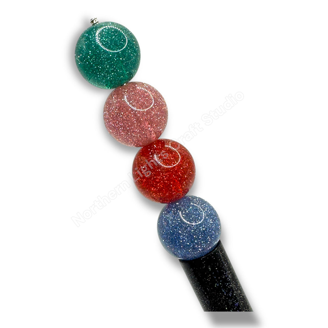 Glitter Celebration Acrylic Bead Mix 16mm - 20pc.