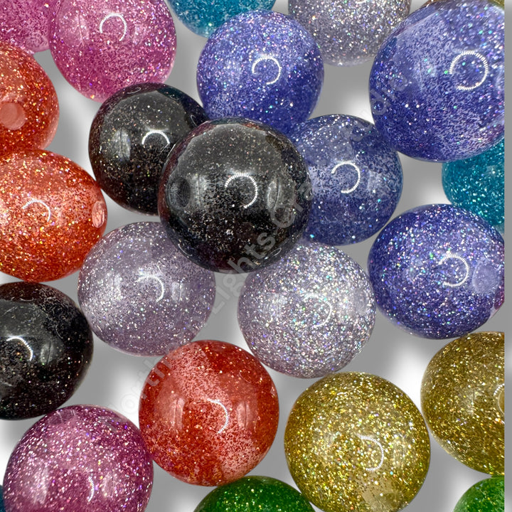 Glitter Celebration 20mm Acrylic Bead Mix - 10 Pieces
