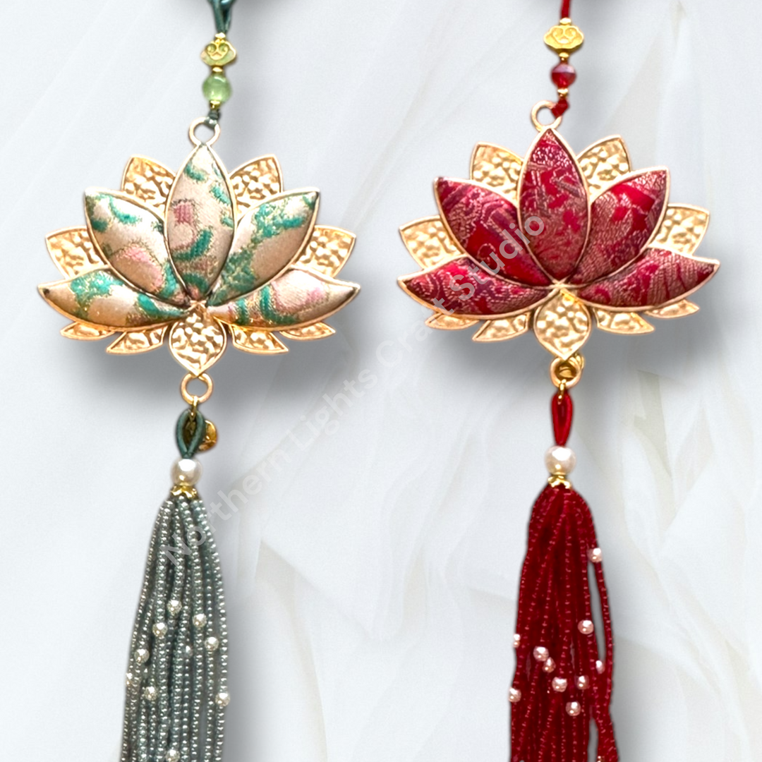 Song Brocade Lotus Car Charm / Decorative Hanging Charm