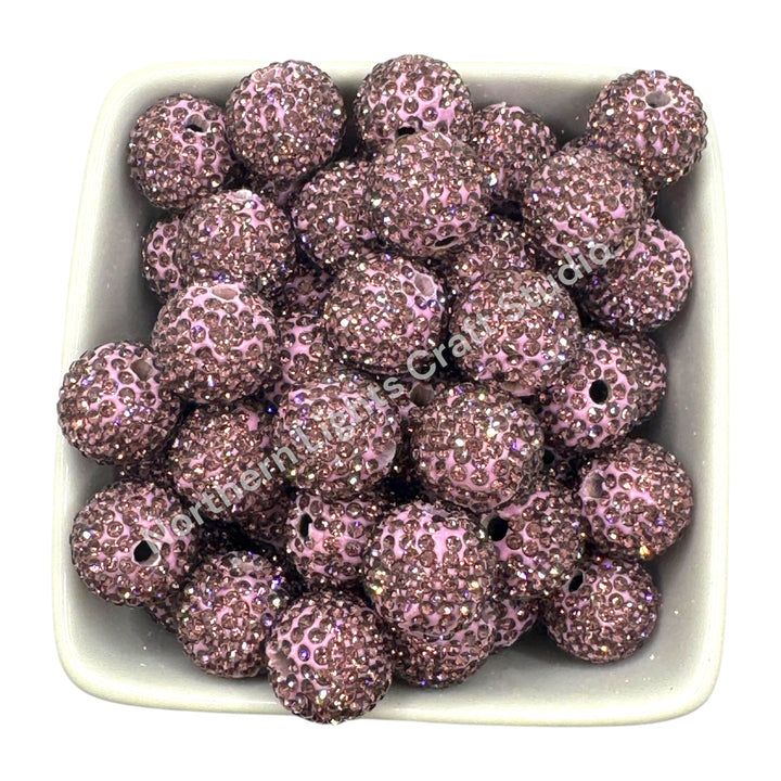 Berry Rhinestone Clay Base Beads-16mm - 10pc.