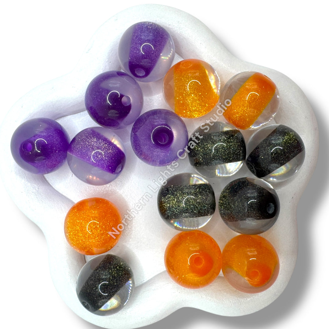 Halloween Luminous Glittery Core 16mm - 20pc. Mix