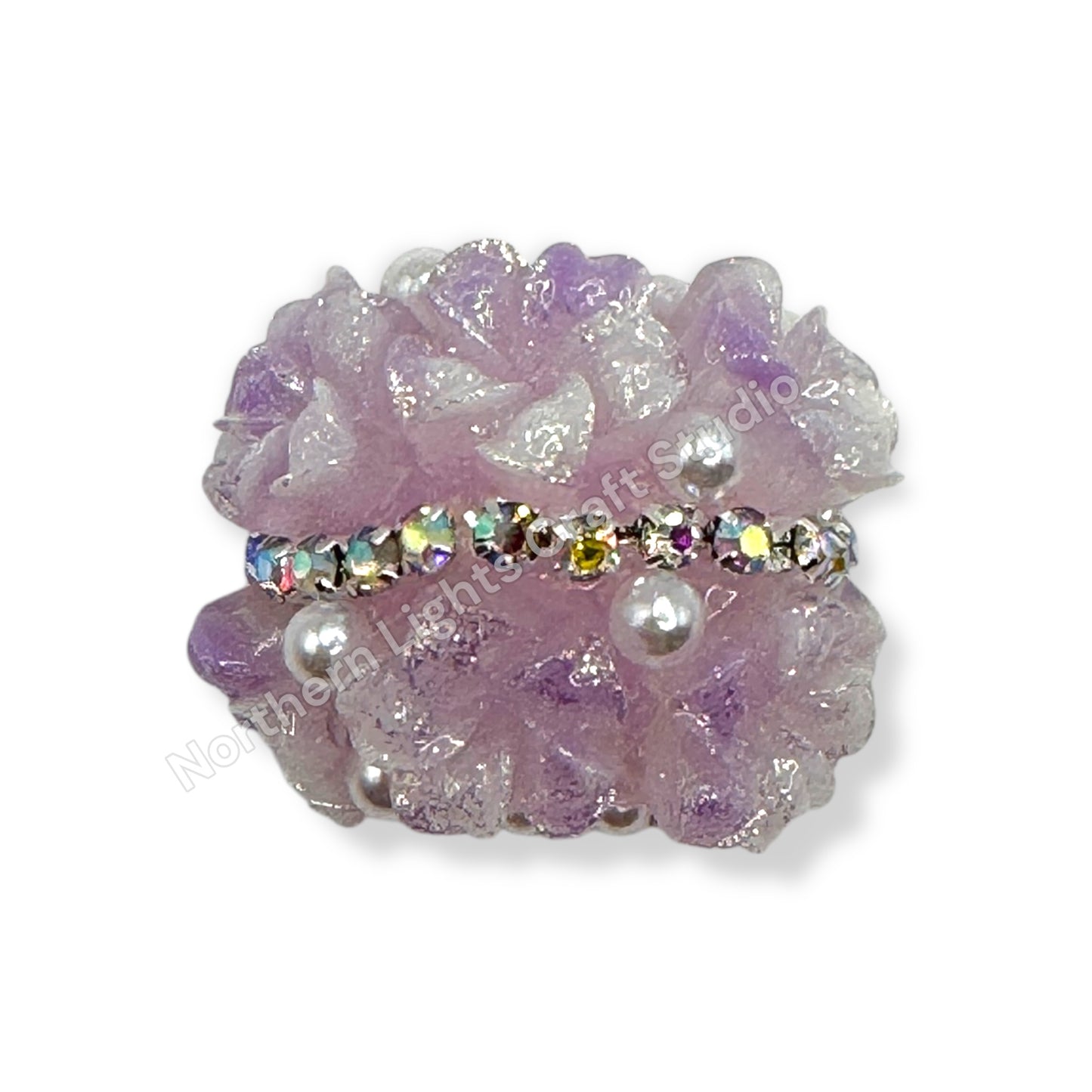 Soft Flower with Rhinestone Middle Chain - 1pc.