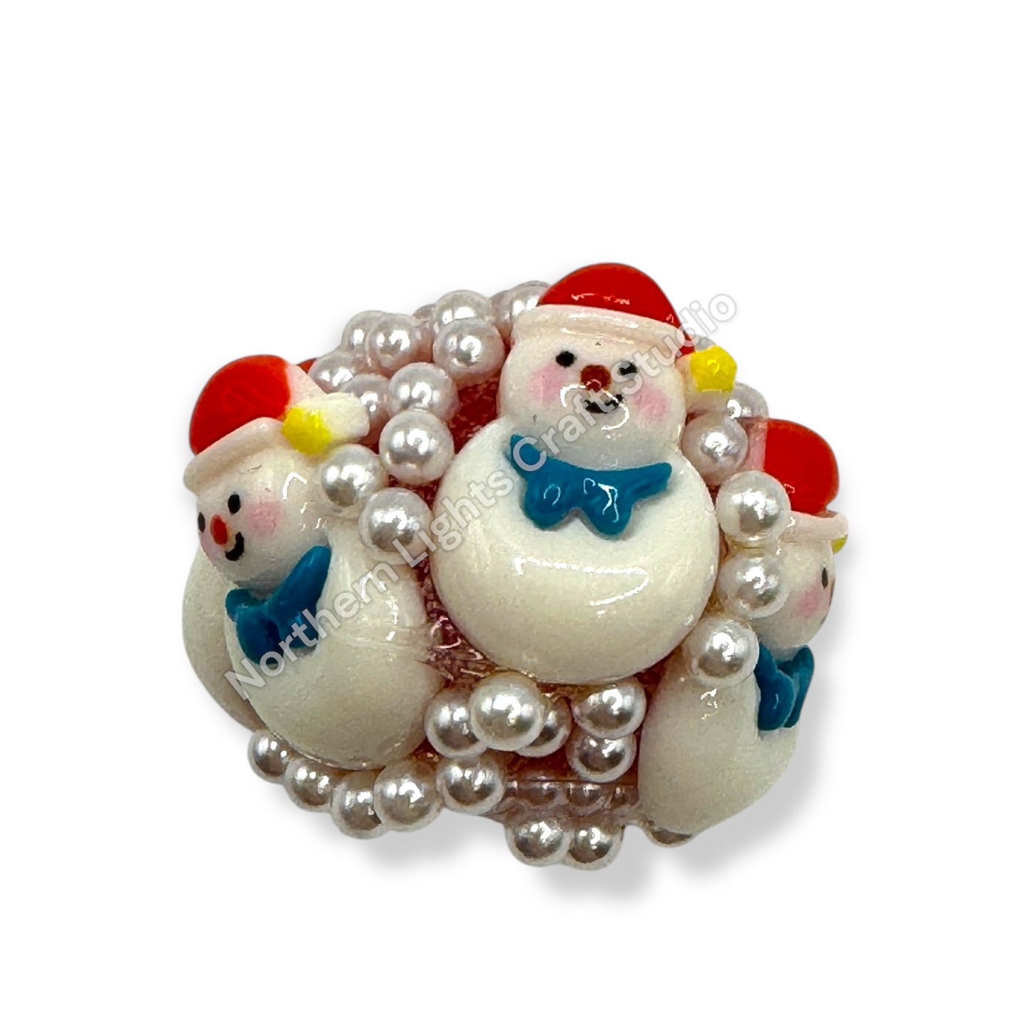 Acrylic Charm Christmas Sugar Beads 20mm - 3 pcs.