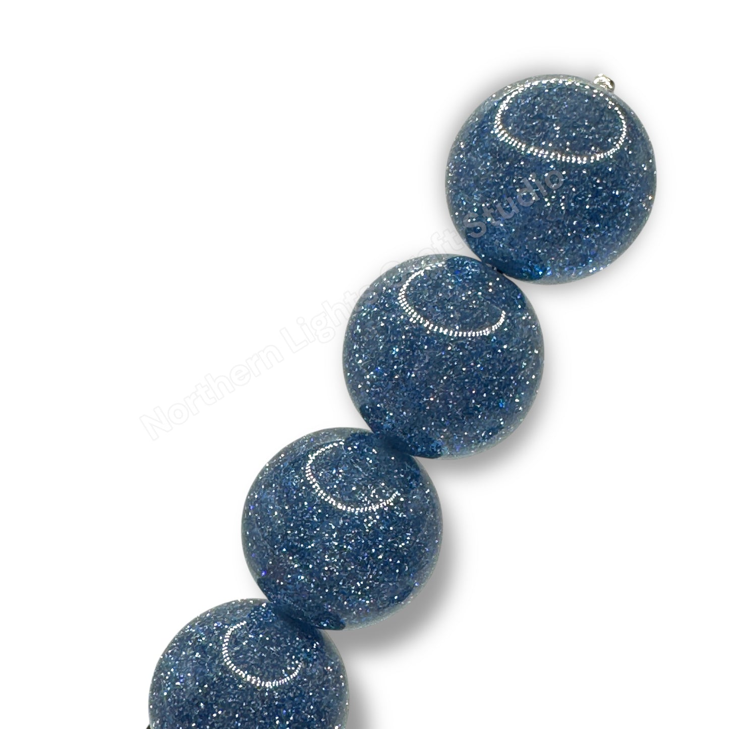 Glitter Dust 16mm Beads - 20 Pcs.