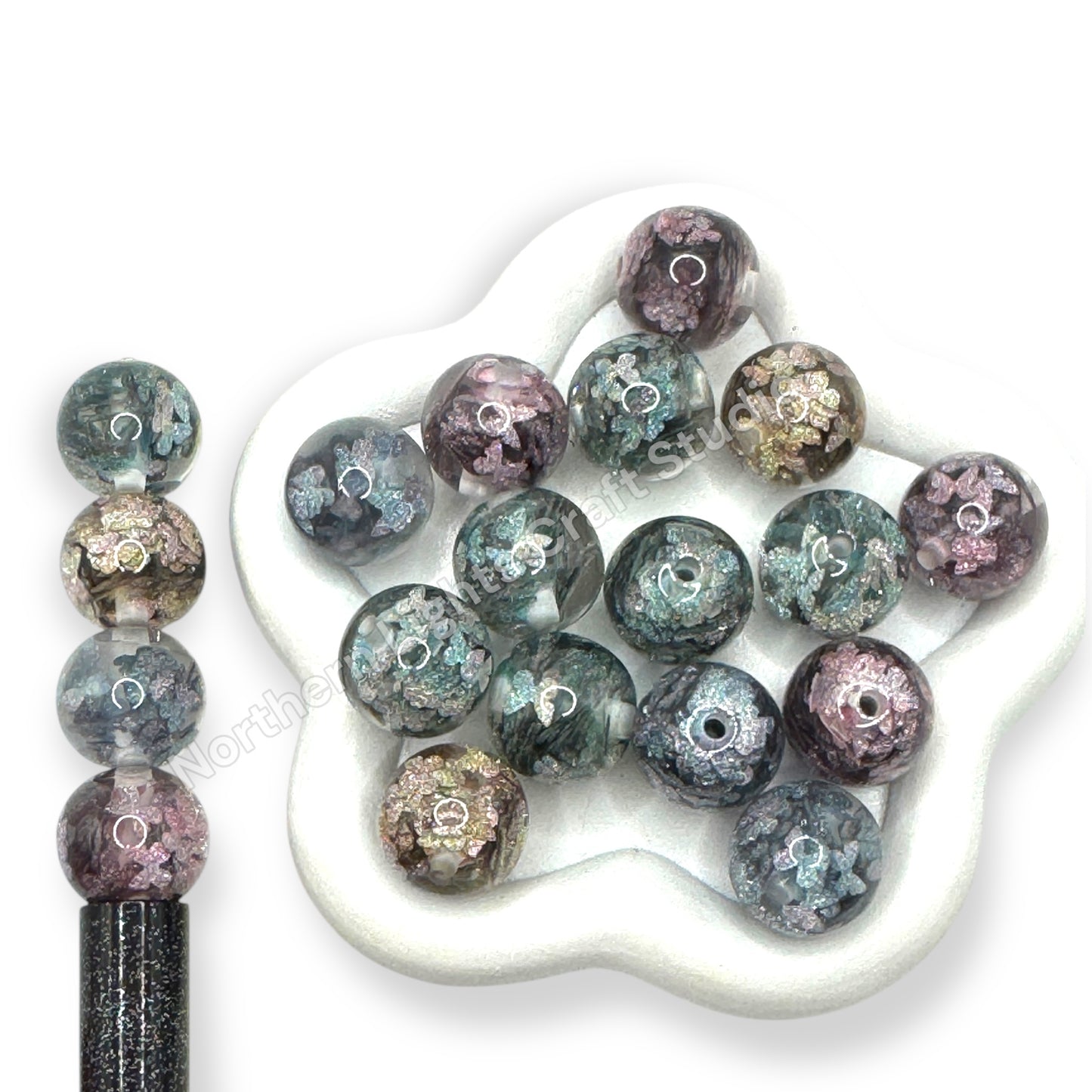 Shimmer Butterfly Luxury Beads - 16mm - 10pc.