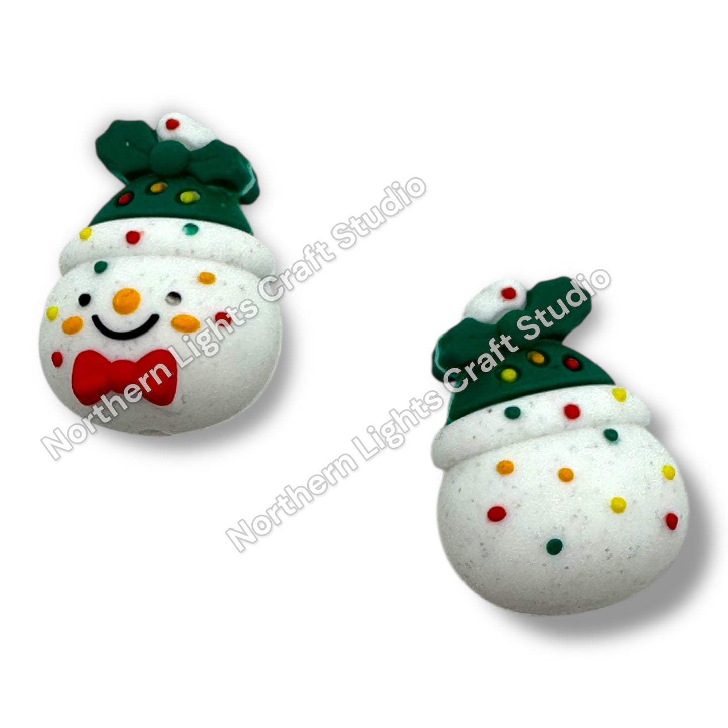 3D Christmas Silicone Focal Beads   - 1 piece