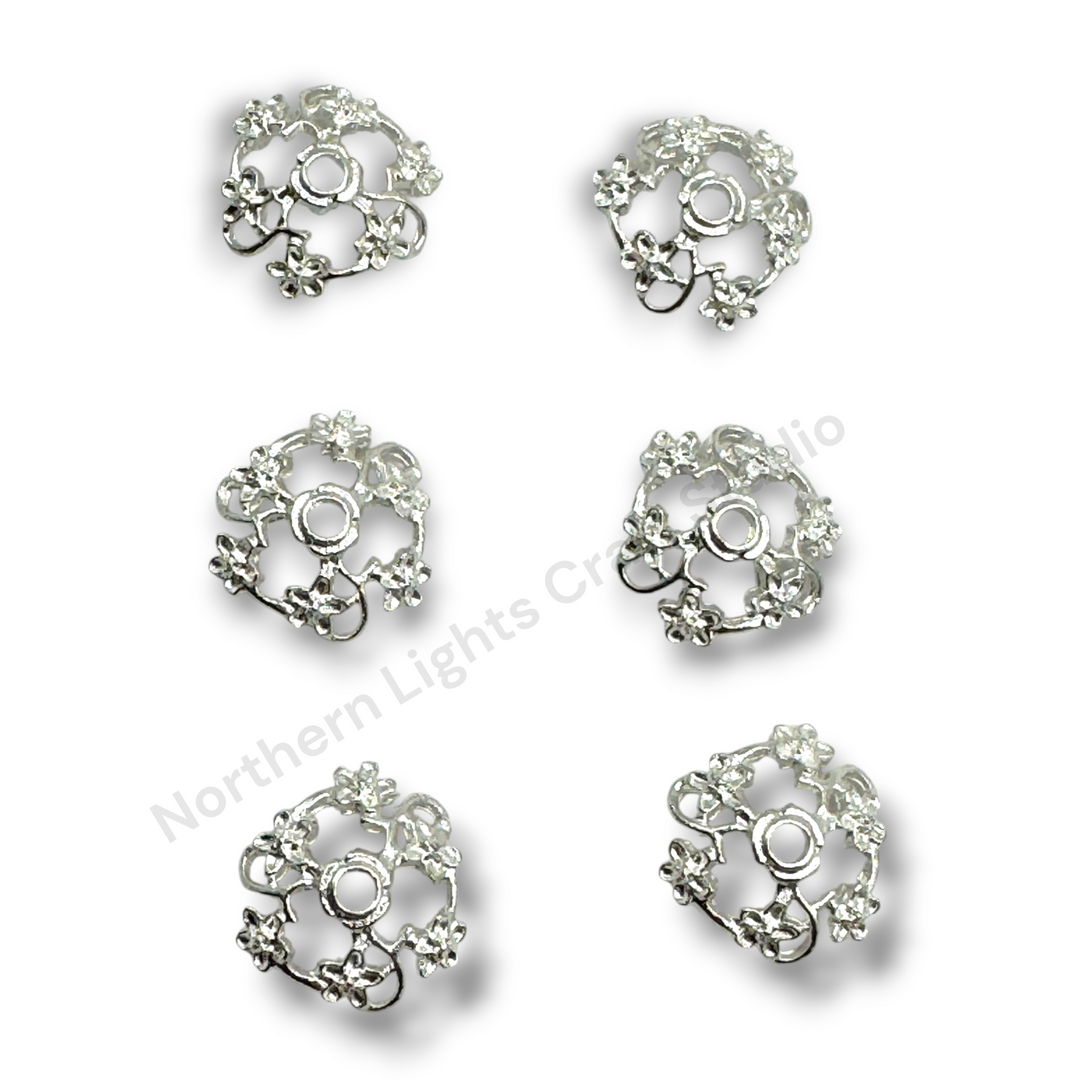 Metal Floral Vine 16mm Bead Cap  - 20pc.