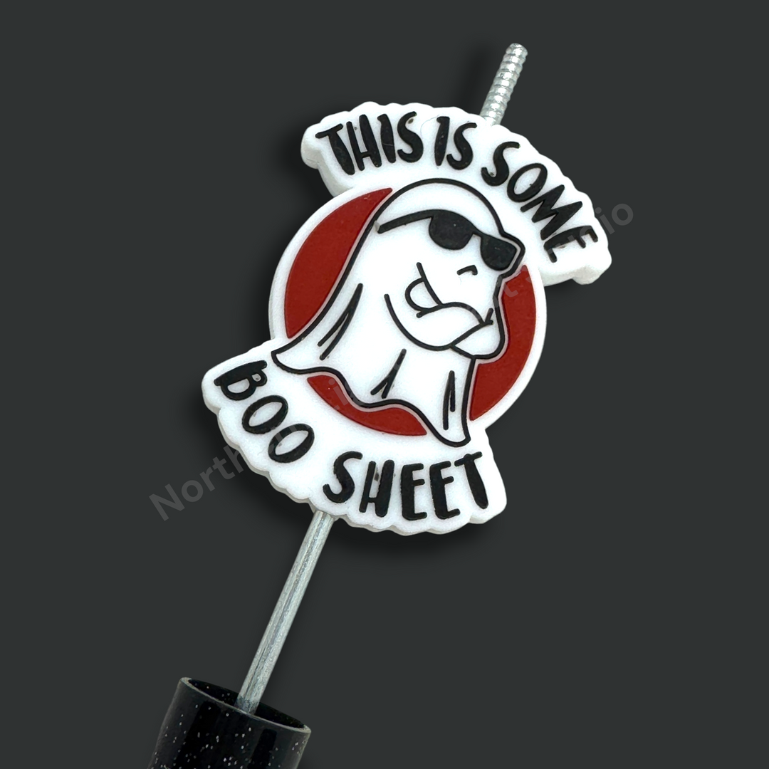 This is Some Boo Sheet Ghost Halloween Silicone Focal Bead