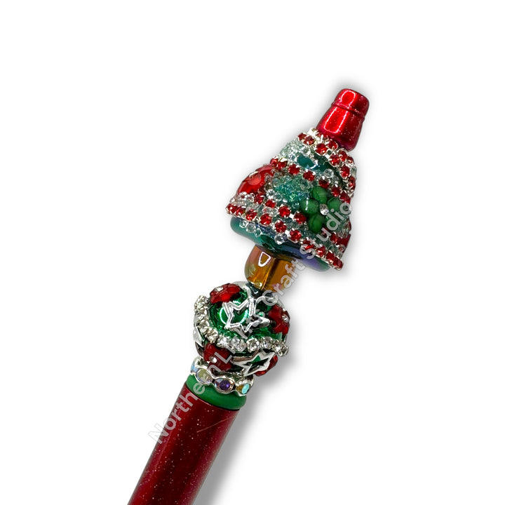 3D Sugar Tree Acrylic Focal Beaded Christmas Pen