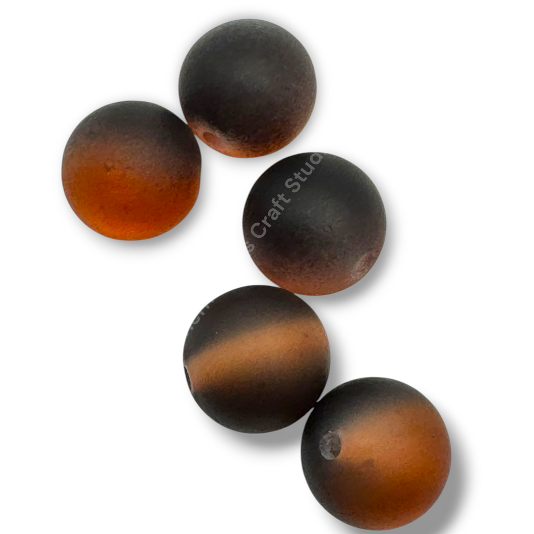 Frosted Ombre Splatter Cat Eye Halloween 16mm Acrylic Bead Mix - 20pcs.