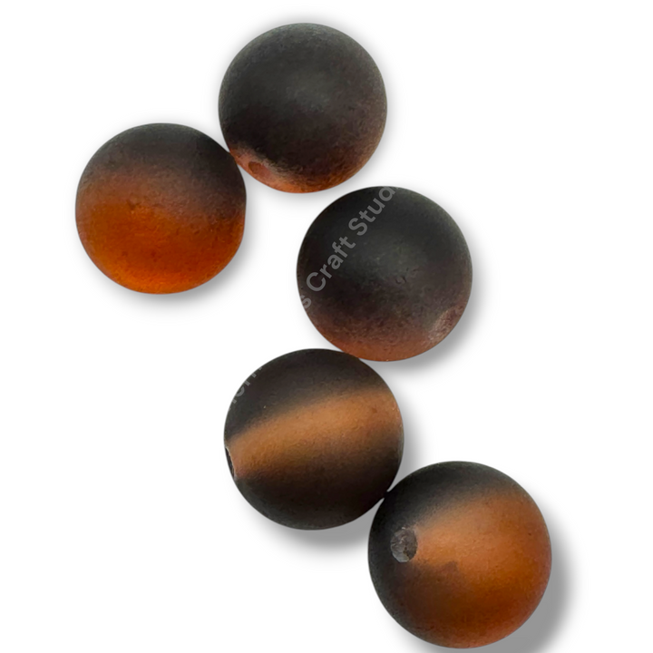 Frosted Ombre Splatter Cat Eye Halloween 16mm Acrylic Bead Mix - 20pcs.