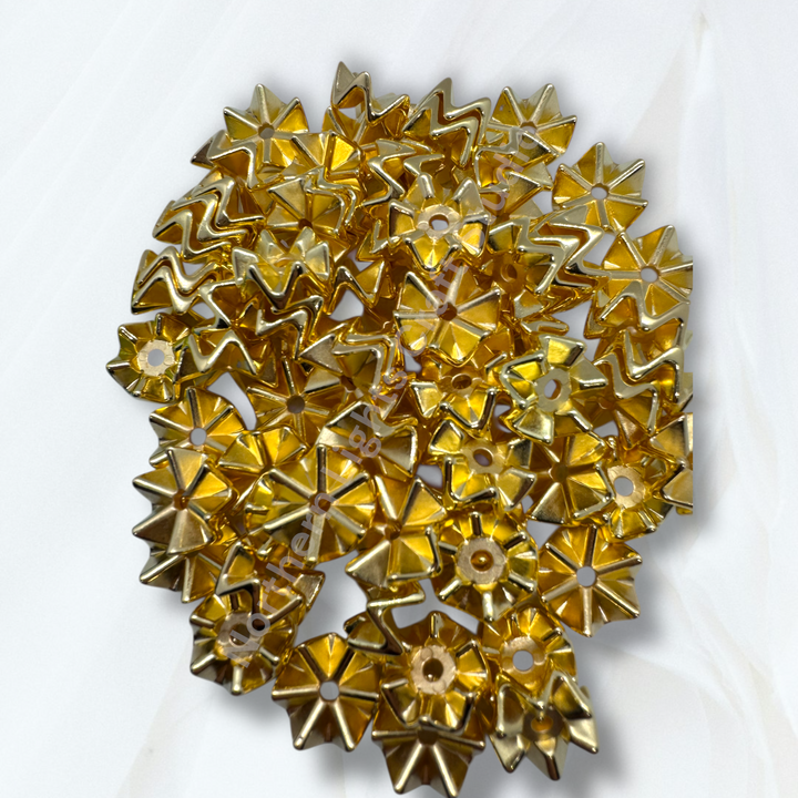 Colorful Zig Zag Acrylic Wavy 16mm Spacers  -Gold, Silver, or Mix- 50 pcs.