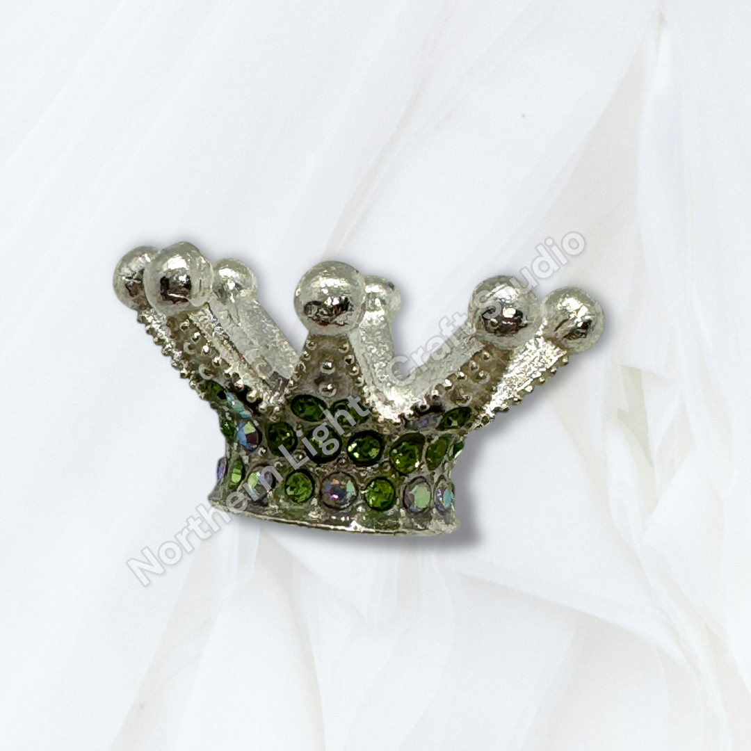 Large Metal Alloy AB/Colorful Crown Beads - 5pc. - You choose color
