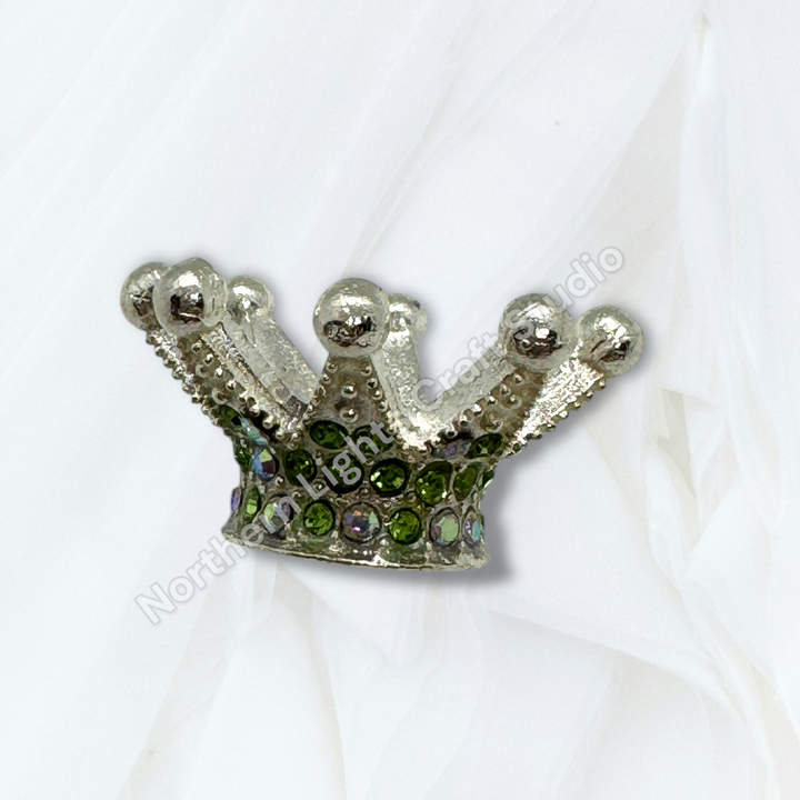 Large Metal Alloy AB/Colorful Crown Beads - 5pc. - You choose color