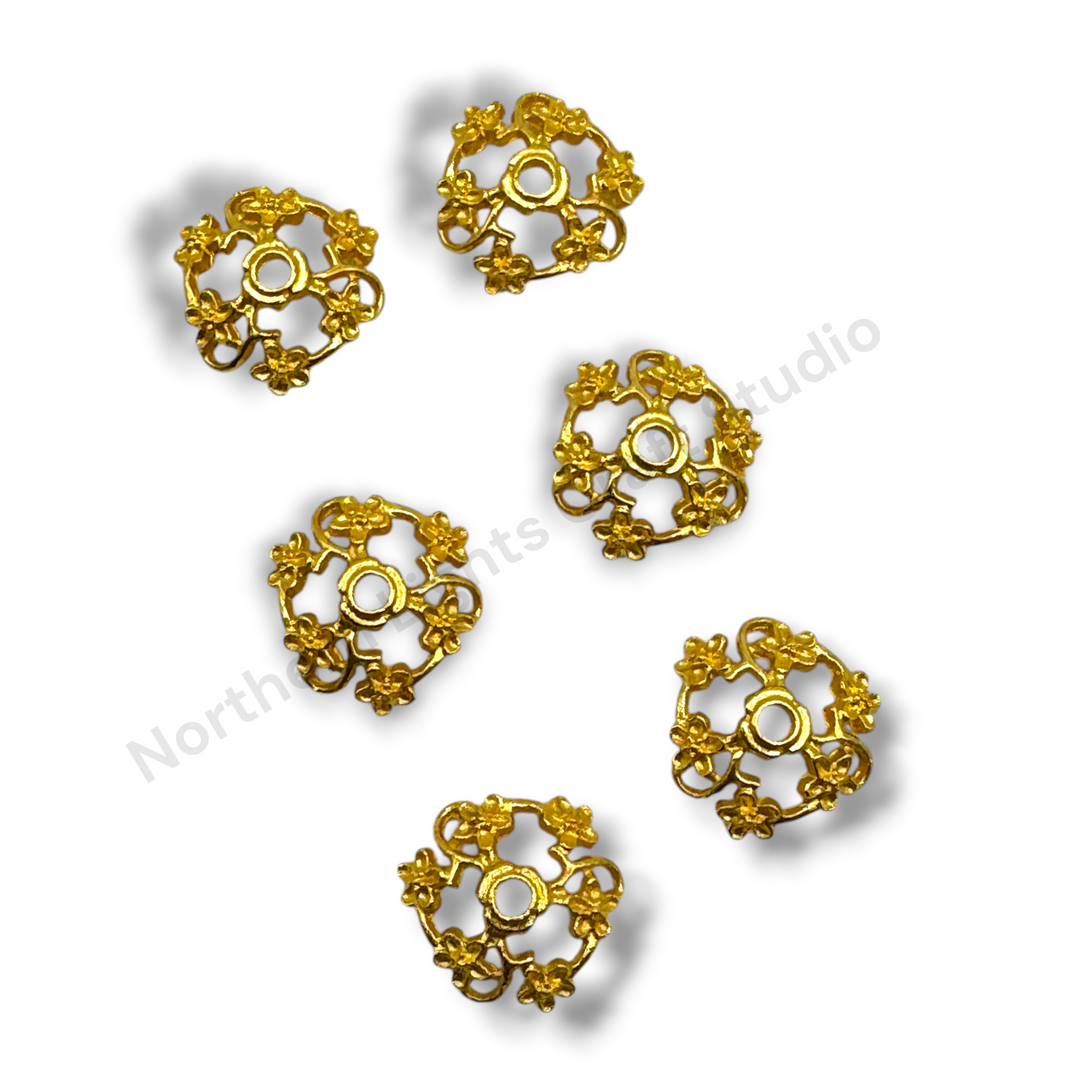 Metal Floral Vine 16mm Bead Cap  - 20pc.