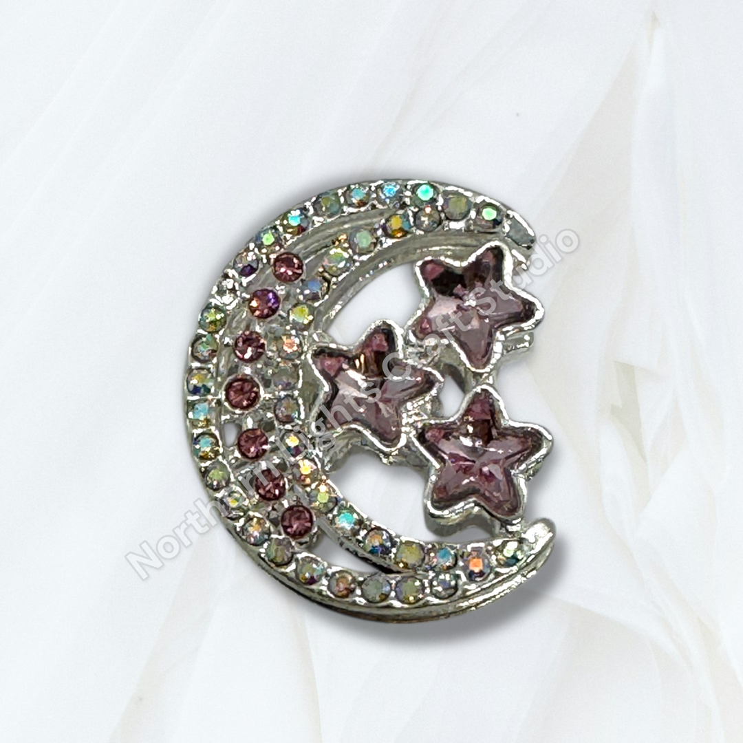 Metal Alloy Moon &amp; Stars Bead