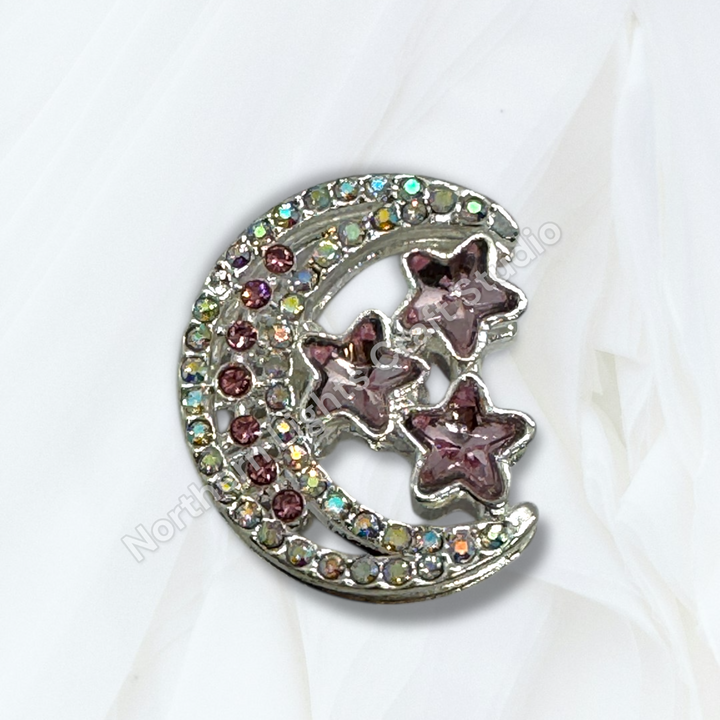 Metal Alloy Moon &amp; Stars Bead