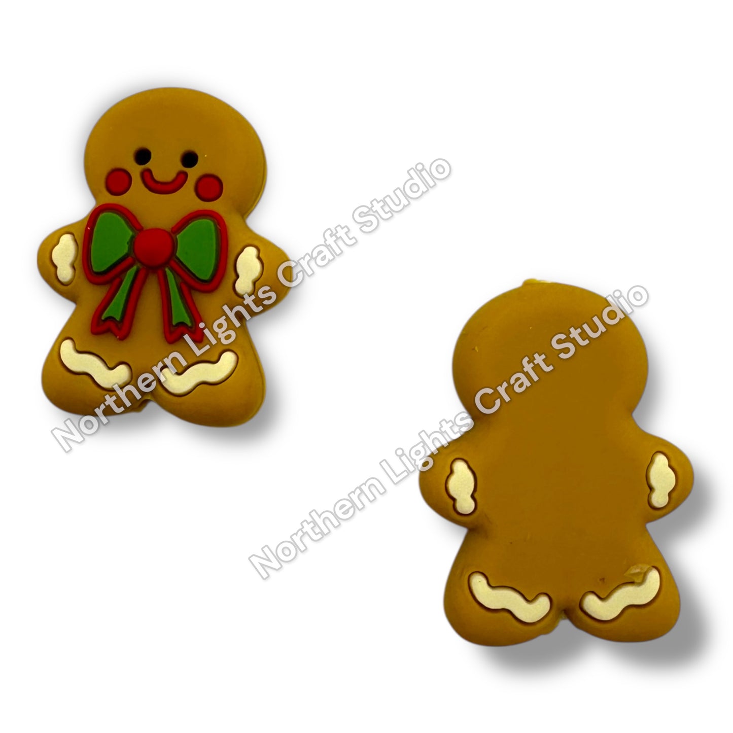 3D Christmas Silicone Focal Beads   - 1 piece