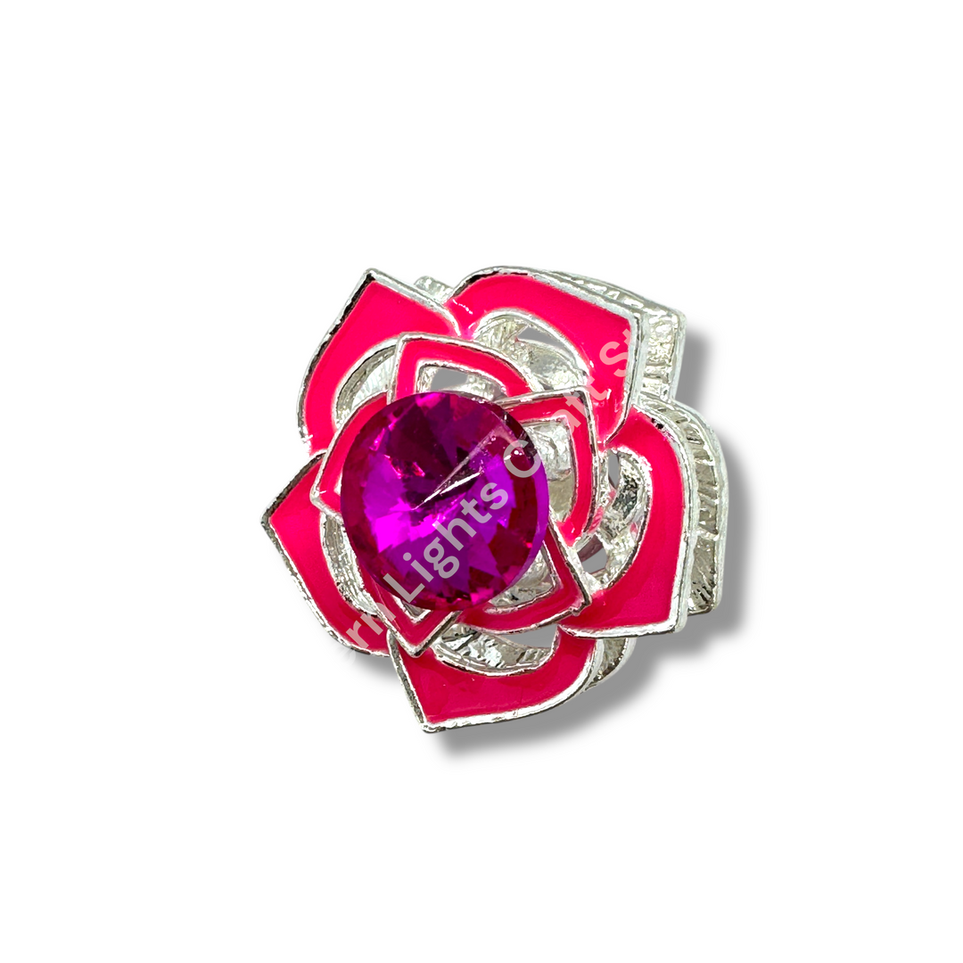 Metal Alloy Large Flower Bead - 1pc.