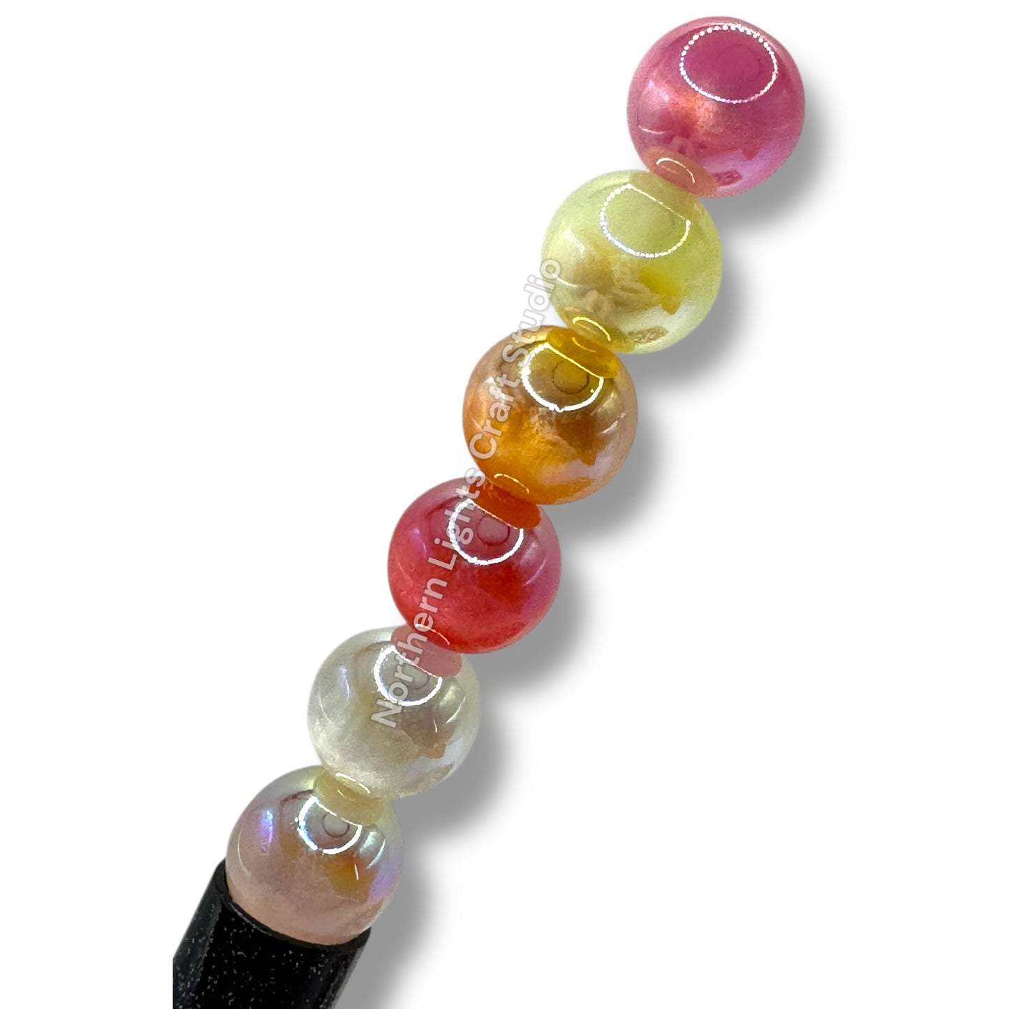 UV Cat Eye Shiny 12mm Bright Color Mix -25pc.