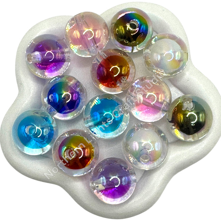 Double Layer Shiny Acrylic Beads 10px. Mix- 20mm