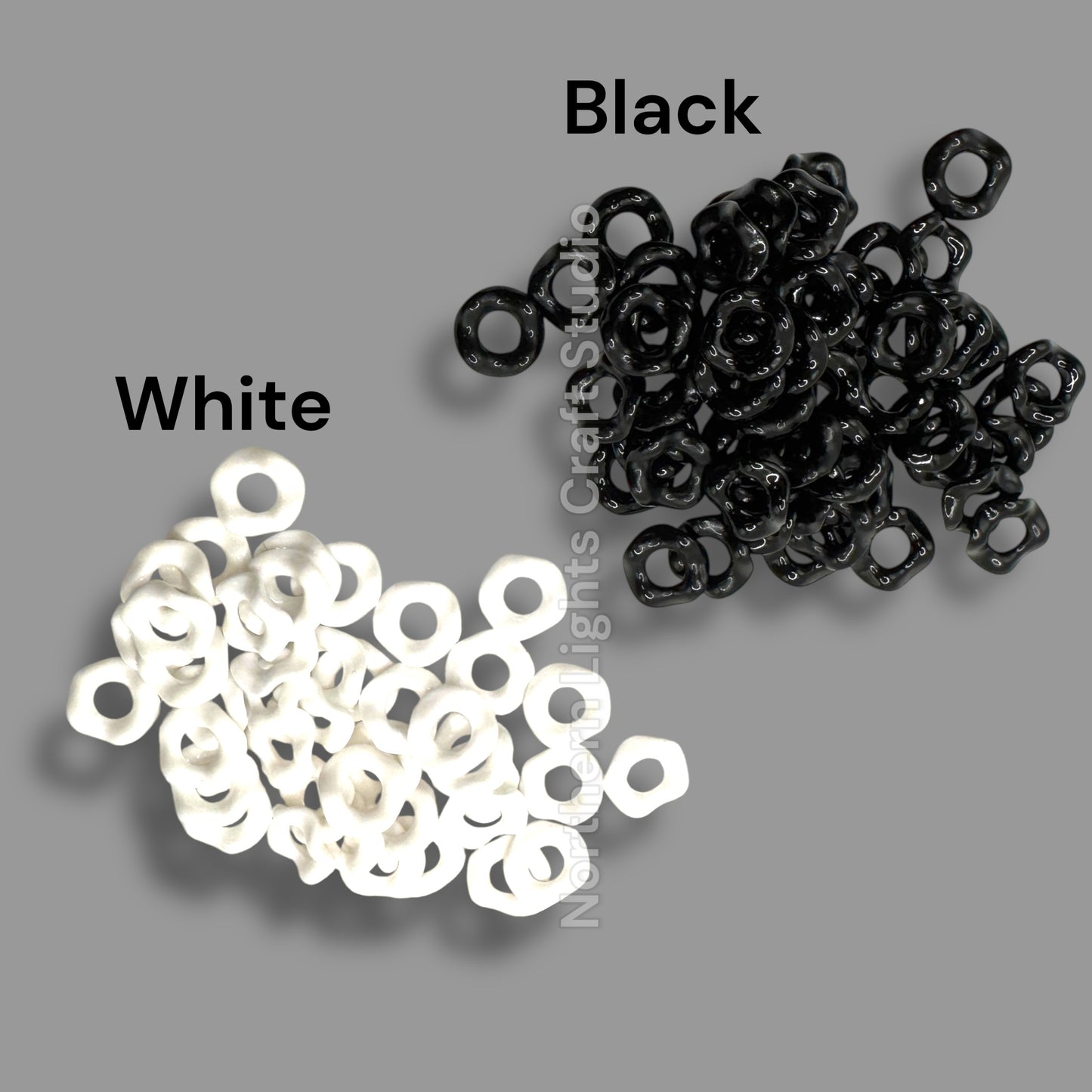 Colorful Wavy Spacer 16mm - Single Color or Mix - 50 pcs.