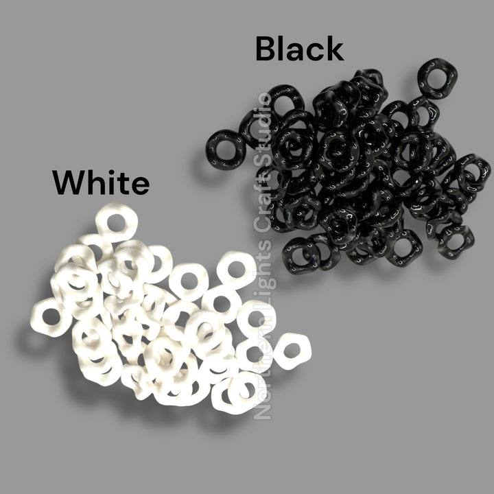 Colorful Wavy Spacer 16mm - Single Color or Mix - 50 pcs.
