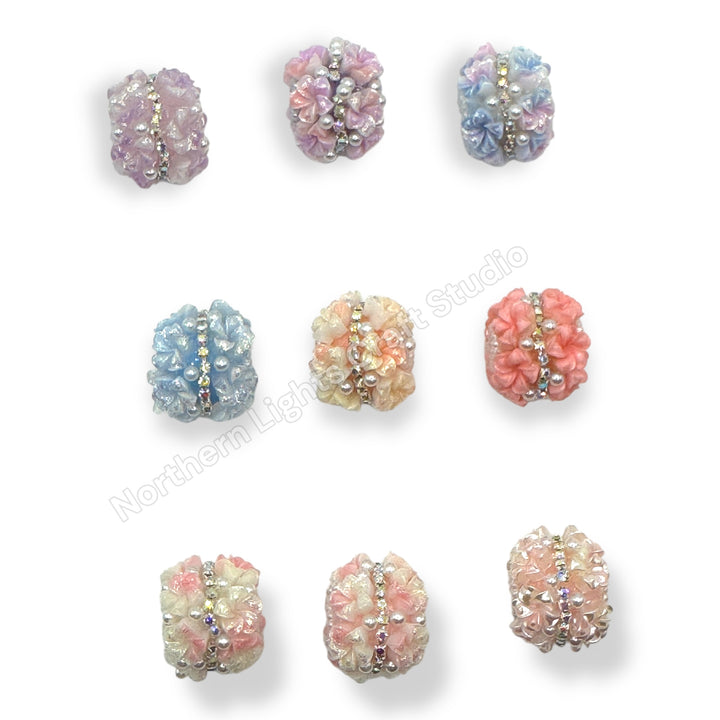 Soft Flower with Rhinestone Middle Chain - 1pc.