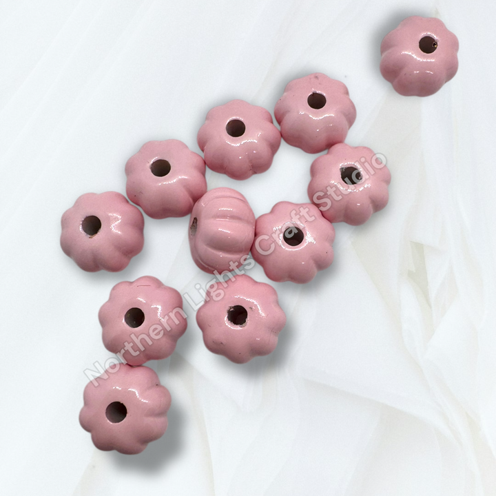 Pumpkin Spacer 10mm Acrylic Beads - 20 pcs.