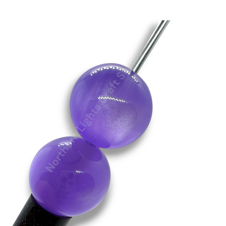 Midnight Violet Cat Eye Shiny 20mm Beads -10 pc.