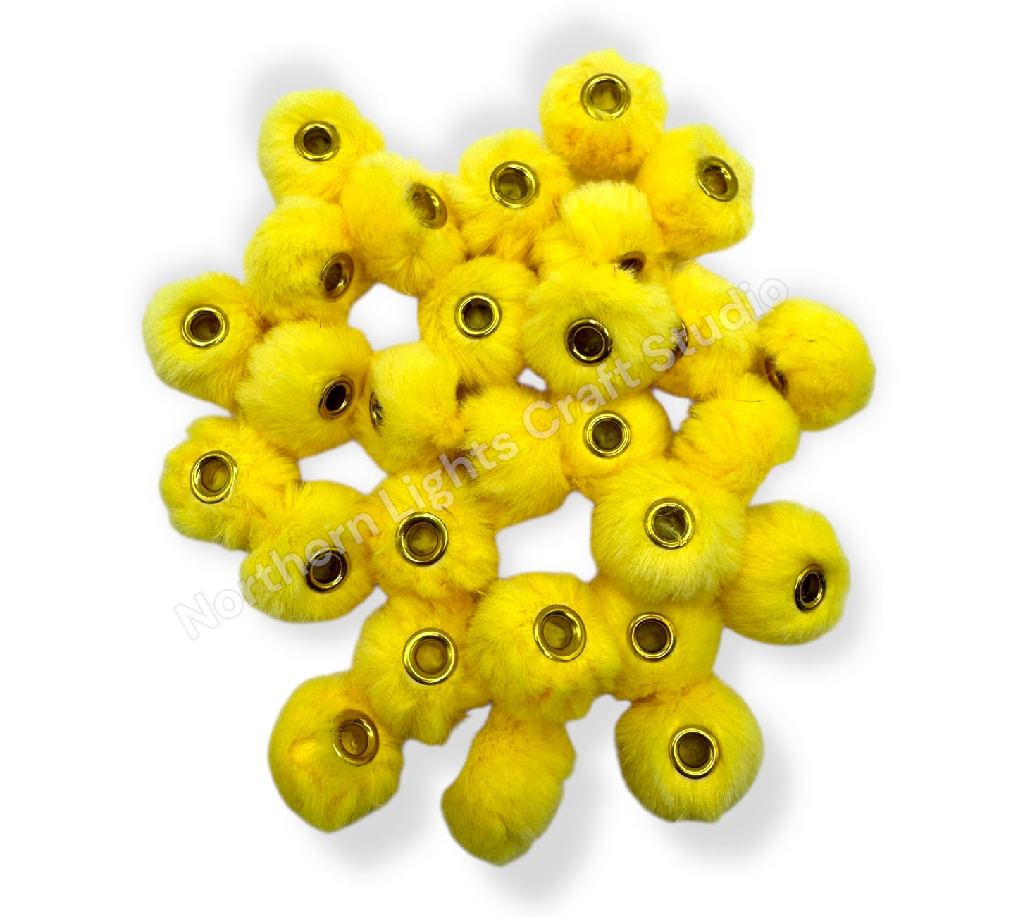 Yellow Fuzzy Spacer 30 pc. - 20mm