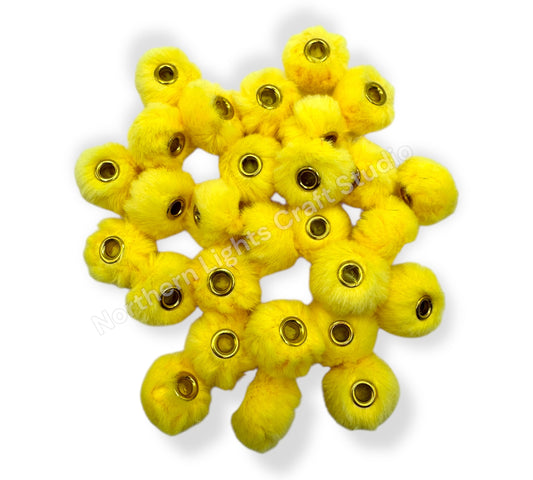 Yellow Fuzzy Spacer 30 pc. - 20mm