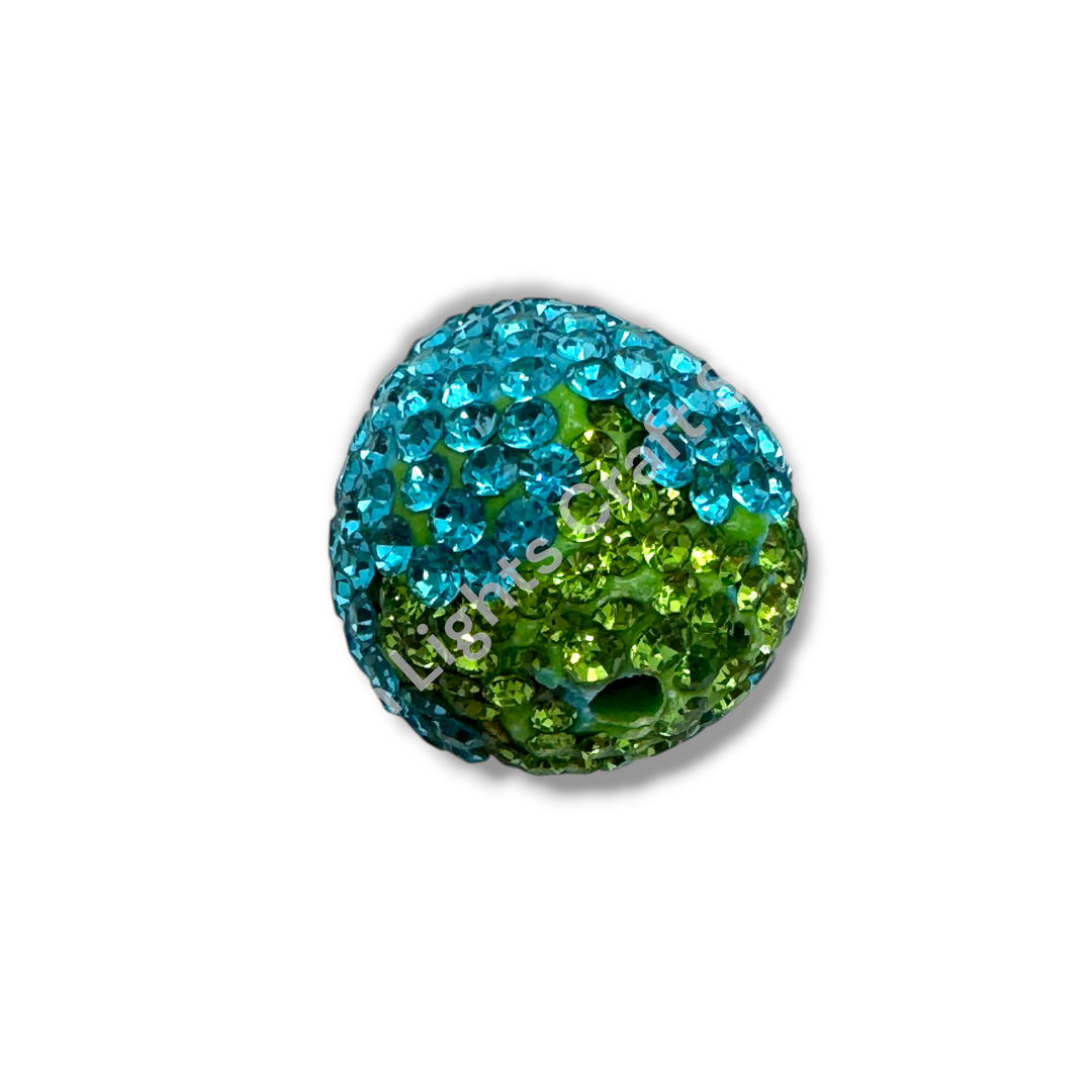 Rhinestone Strawberry Beads -Small or Large Sizes - 1pc.