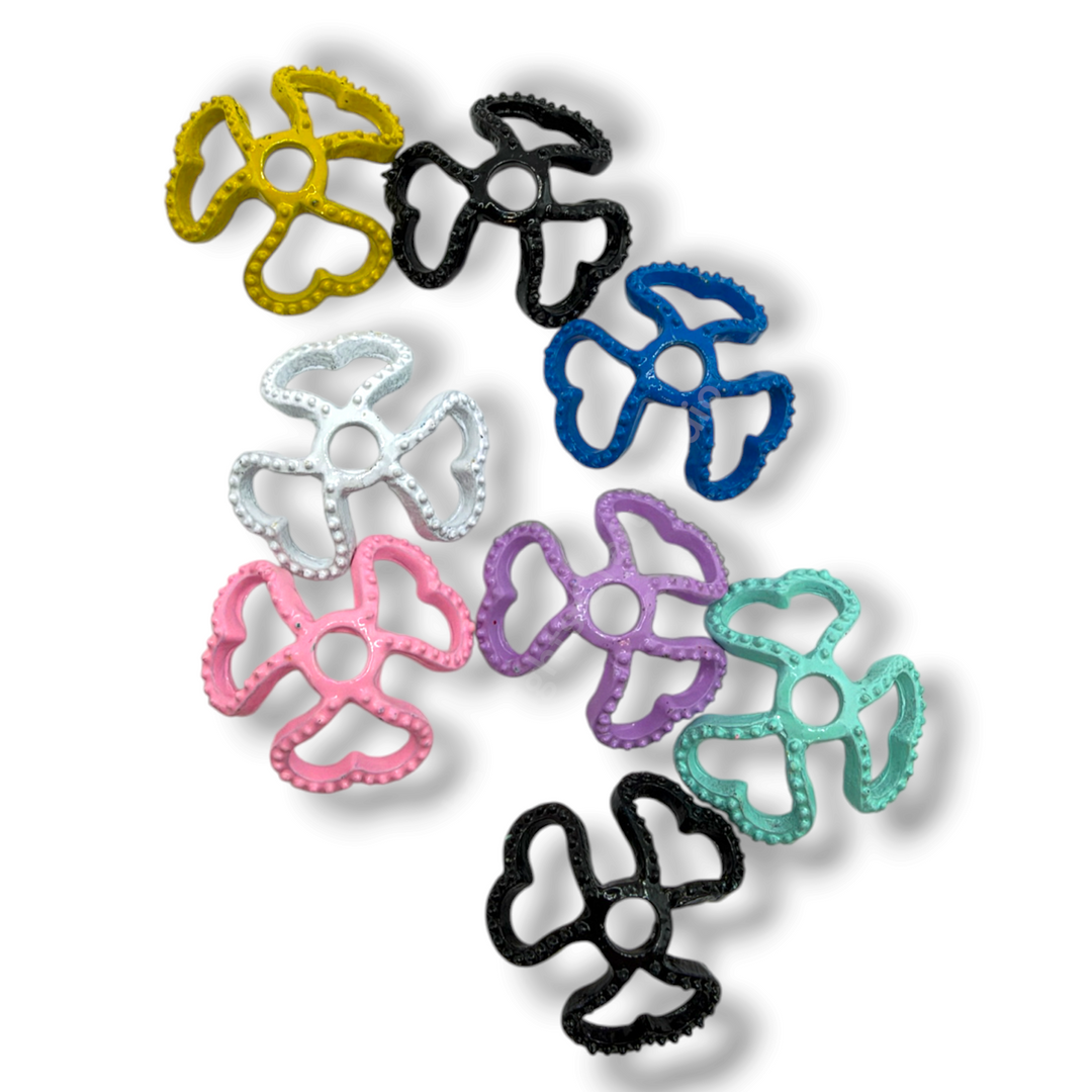 Heart Trio Metal Alloy 16mm Bead Cap  - 20pc.