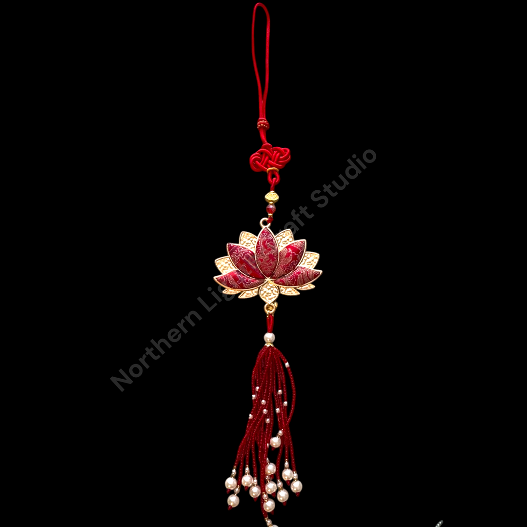Song Brocade Lotus Car Charm / Decorative Hanging Charm