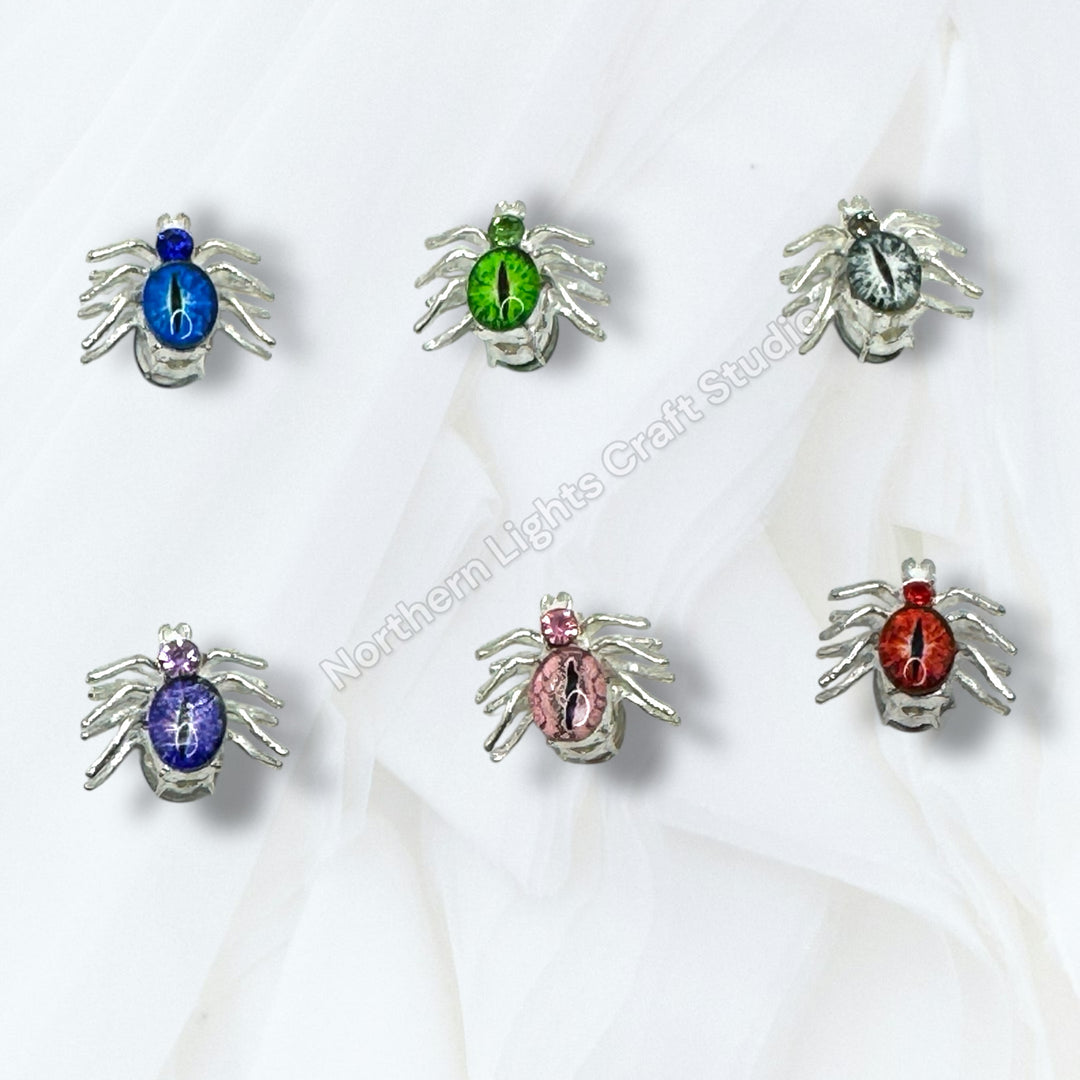 Metal Alloy Crystal Spider Beads - 1pc.