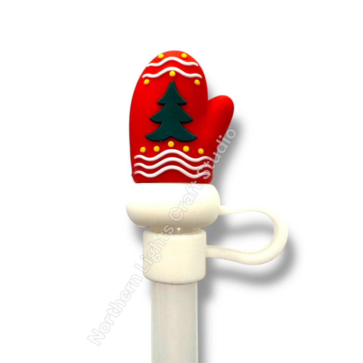 Silicone Christmas Straw Topper - 1 pc.