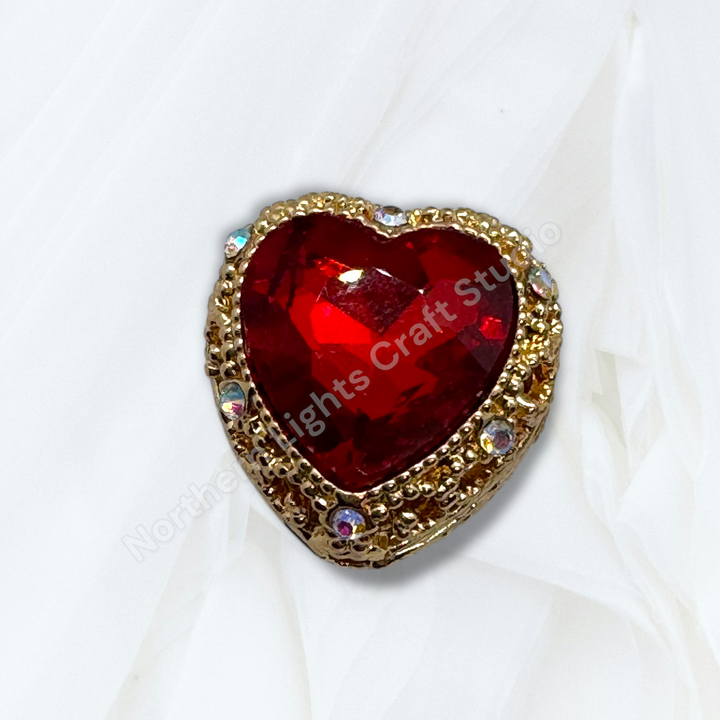 Metal Alloy Heart Bead