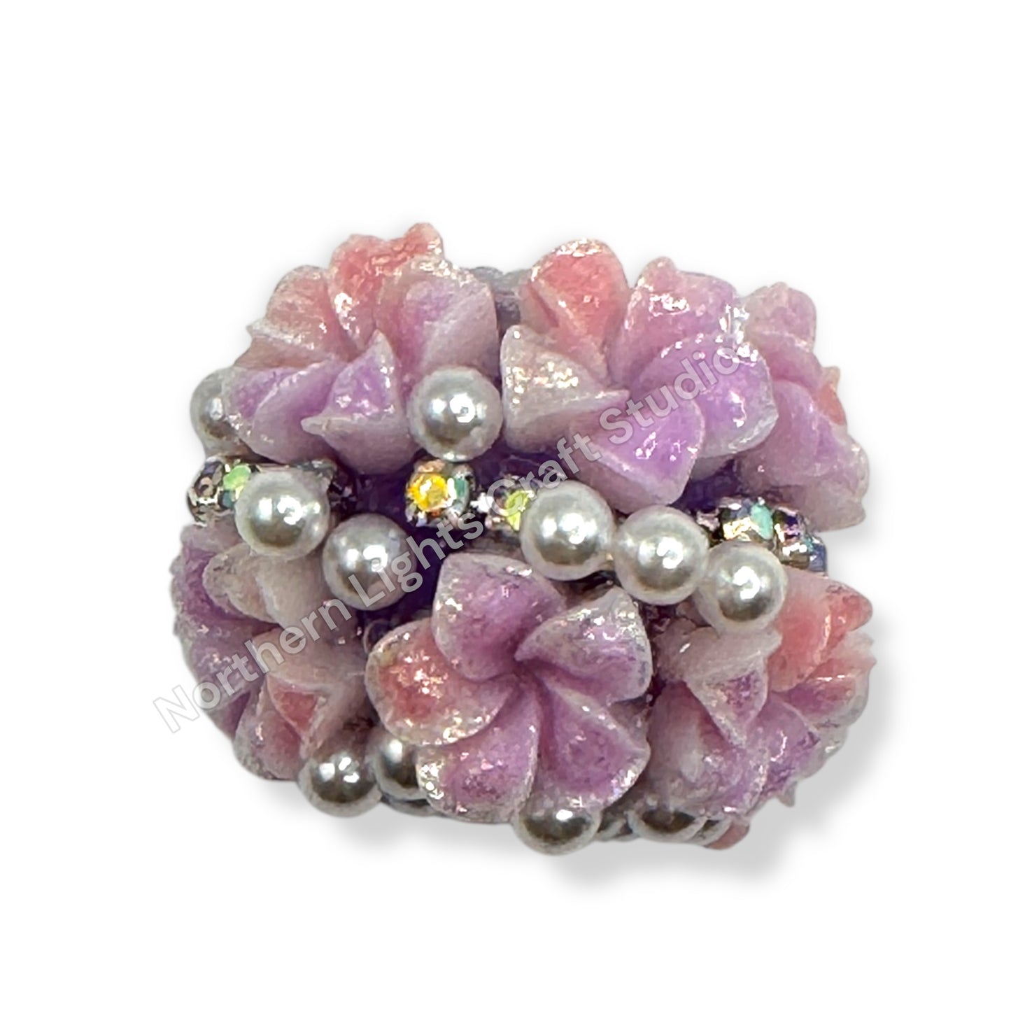 Soft Flower with Rhinestone Middle Chain - 1pc.