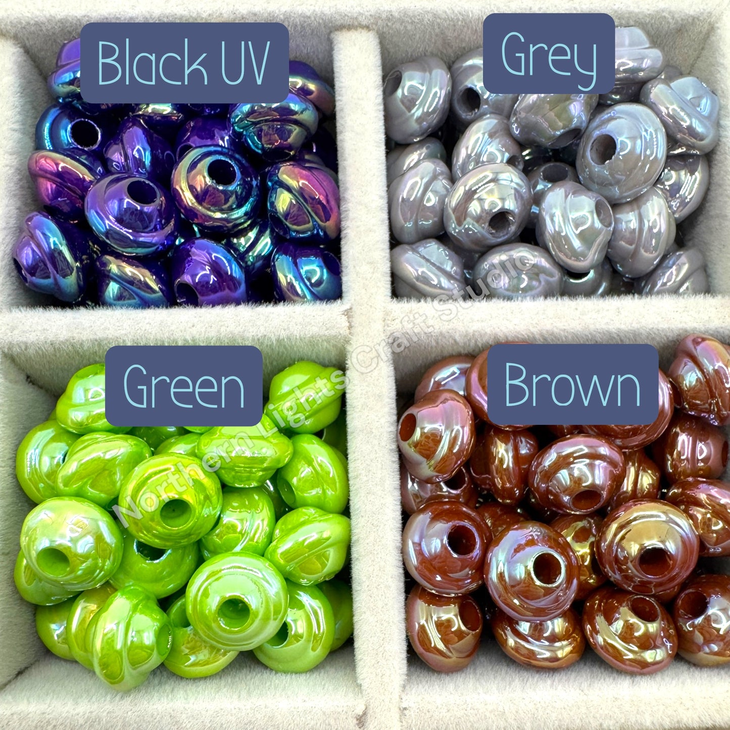 UFO Shaped Acrylic Spacers 10mm- 25 pcs.