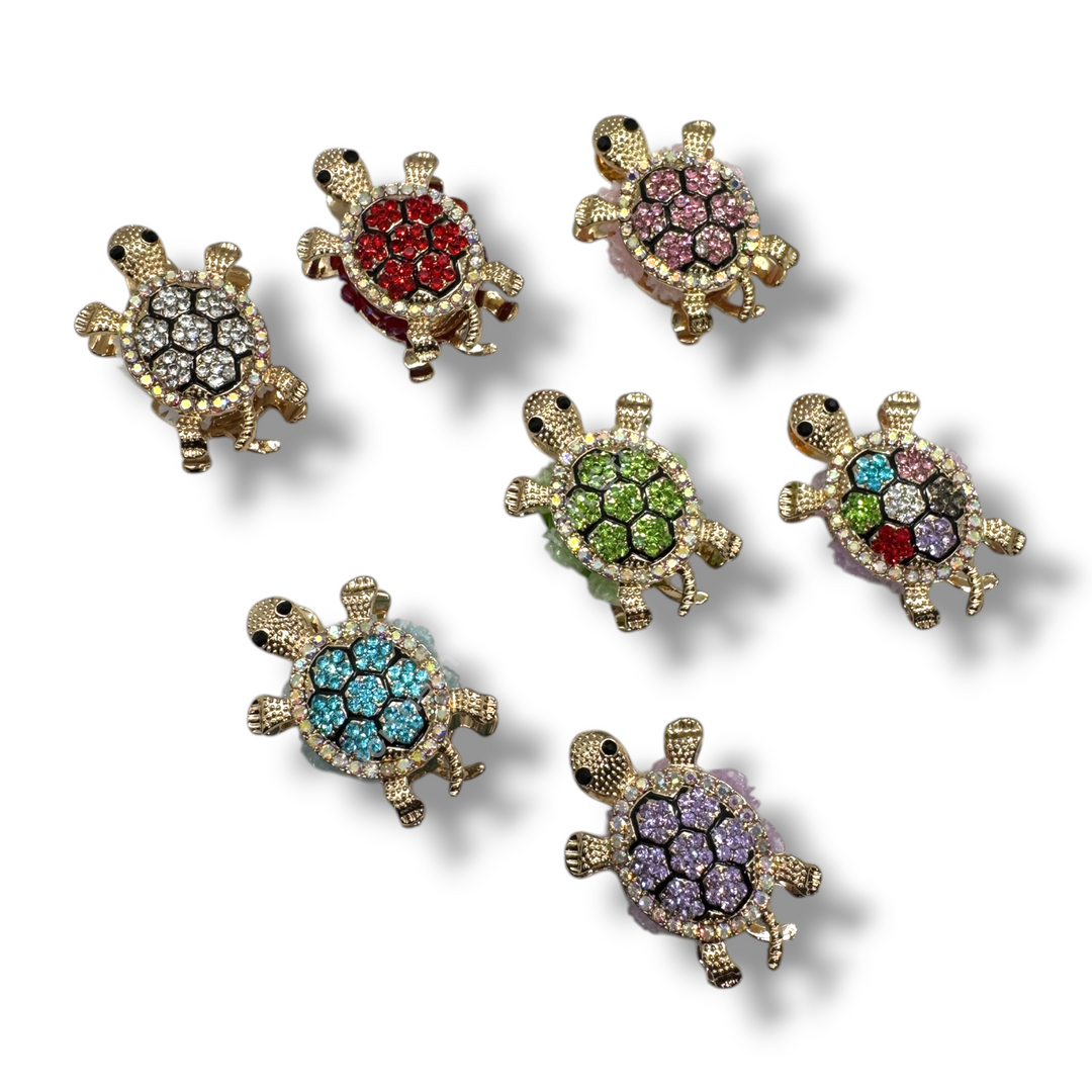 Rhinestone Double Sided Turtle Fancy Bead - READ DESCRIPTION