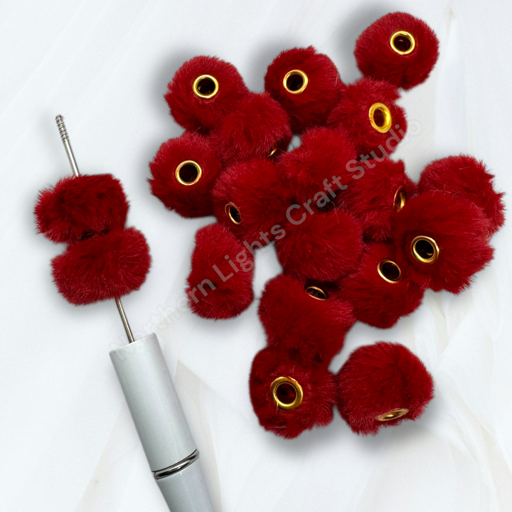 Garnet Color Fuzzy Spacer 30 pc. - 20mm