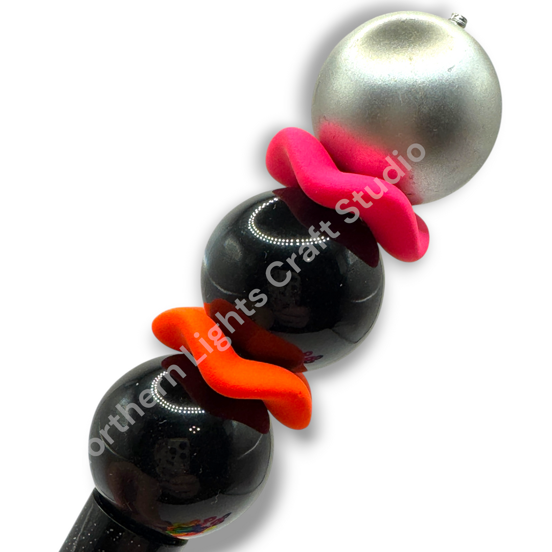 Neon Color Matte 10mm Acrylic Wavy Spacers - 25pc. Mix