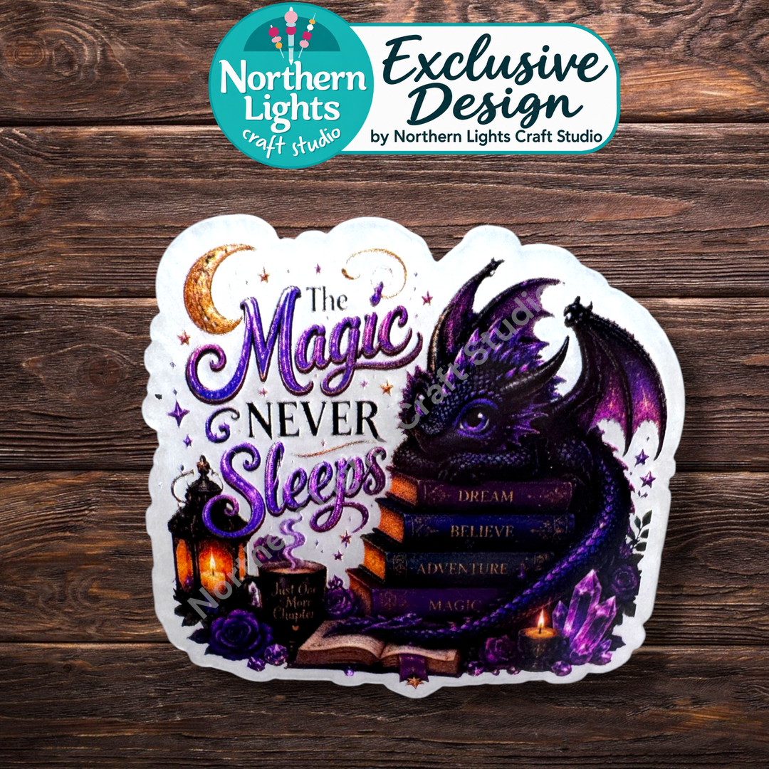 Magic Never Sleeps Flat Back Acrylic 2pc. - Design Exclusive!